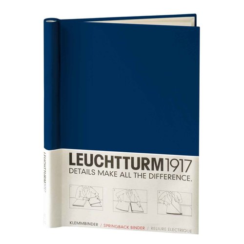 LEUCHTTURM1917 - PEKA Springback Binder (Navy) - Holds 150 Sheets of Paper