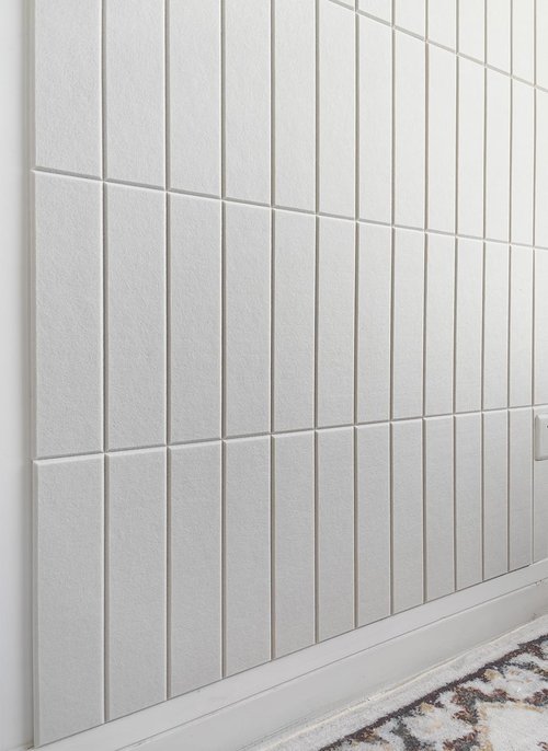 Large Cork Board Alternative - 24-Pack Felt Wall Tiles with Safe Removable Adhesive Tabs, Cork Wall Tiles Bulletin Board Home Office Essentials - Warm White