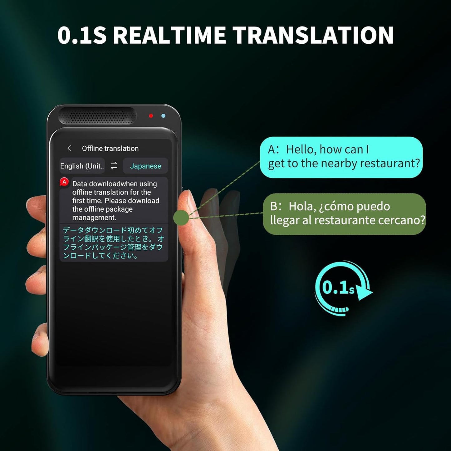 VORMOR Language Translator Device - AI-Powered Real-Time Voice Translation | 150+ Languages, No WiFi Needed