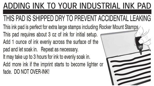 Uimprint Extra Large 8'' x 12'' Industrial Rubber Stamp Ink Pad in Metal Case, Black Stamp Pad
