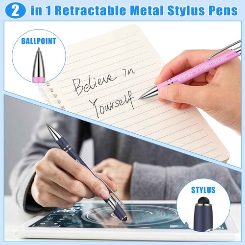 Sherr 120 Pieces Thank You Pens for Touch Screen Thank You Gifts 2 in 1 Pens Ballpoint Pen with Stylus Tip for Events Parties Present Employee Appreciation Office Gifts(Appreciation)