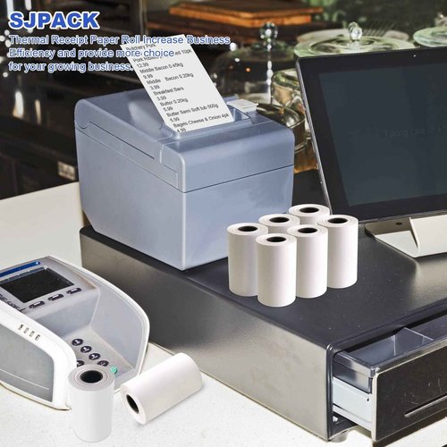 SJPACK Thermal Paper 3 1/8 x 119ft Pos Receipt Paper, 50 Rolls Cash Register Roll TM-T88 T-20 T-90 SRP-350 370