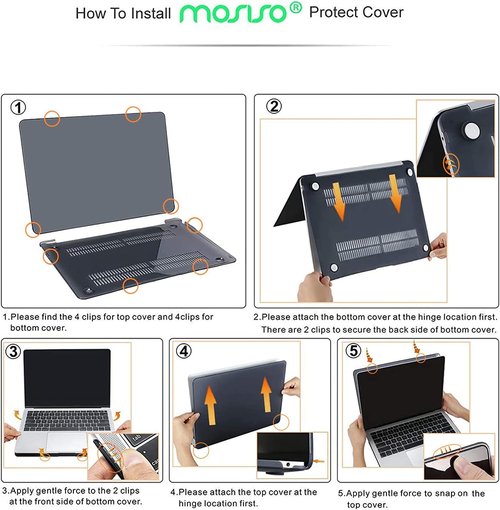 MOSISO MacBook Air 13-Inch Case - Durable Hard Shell Cover & Keyboard Protector | Light Purple