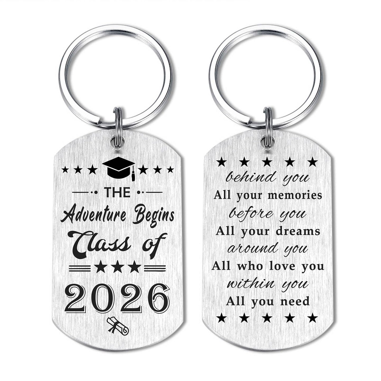 Resdink Graduation Gifts for Class of 2026 - College High School Graduation Keychain for Girls Boys Women Men Him Her Graduate Daughter Son Student