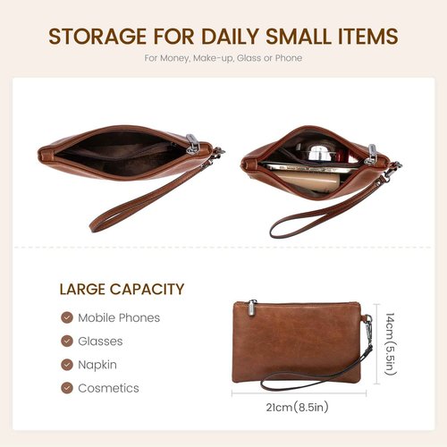 LOVEVOOK Laptop Tote Bag for Women, 17.3 Inch Large Capacity Vintage Leather Work Computer Bag, Business Casual Shoulder Handbag, Dark Brown
