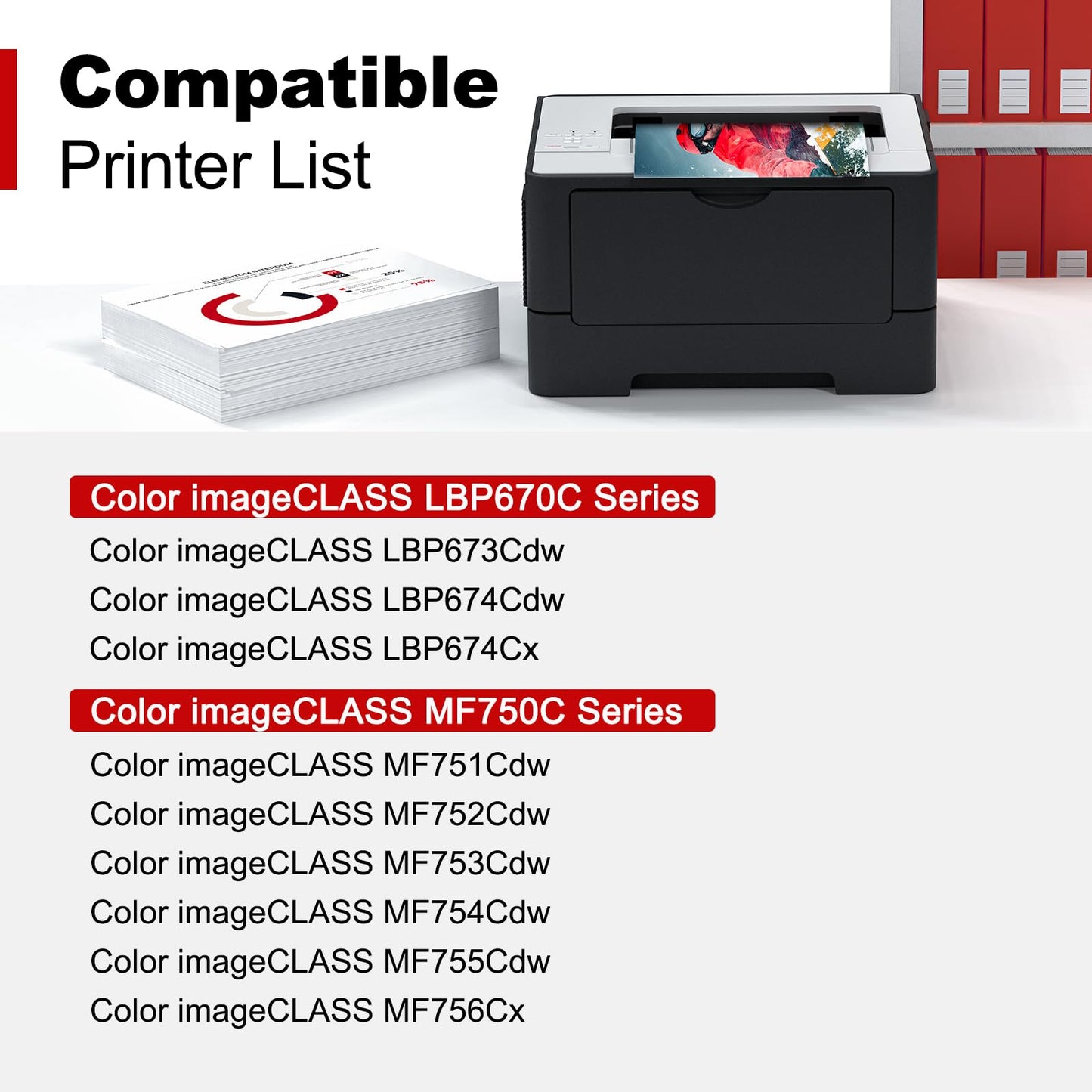 v4ink 069H 069 Toner Cartridges High Capacity Compatible Replacement for Canon 069H 069 Works for Canon Color imageCLASS MF750C LBP670C Series MF753Cdw MF754Cdw MF751Cdw LBP674Cdw Printer 4-Pack