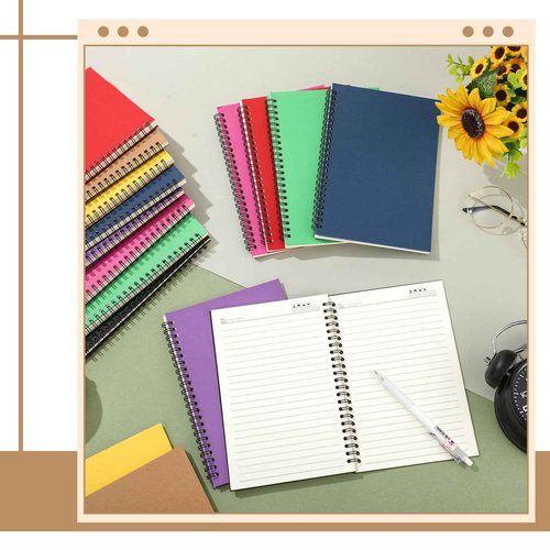 Honoson 32 Pcs A5 Spiral Notebooks Bulk Small 6x8 Inch Lined Spiral Notebook Pastel College Ruled Journal 100 Pages, 50 Sheets for Back to School Work Notetaking for Women Men Student (Multicolor)