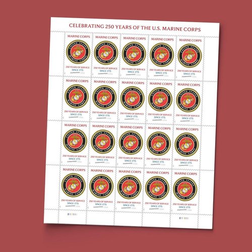U.S. Marines 250th 2025 (Sheet of 20) First-Class Mail Forever Postage Stamps