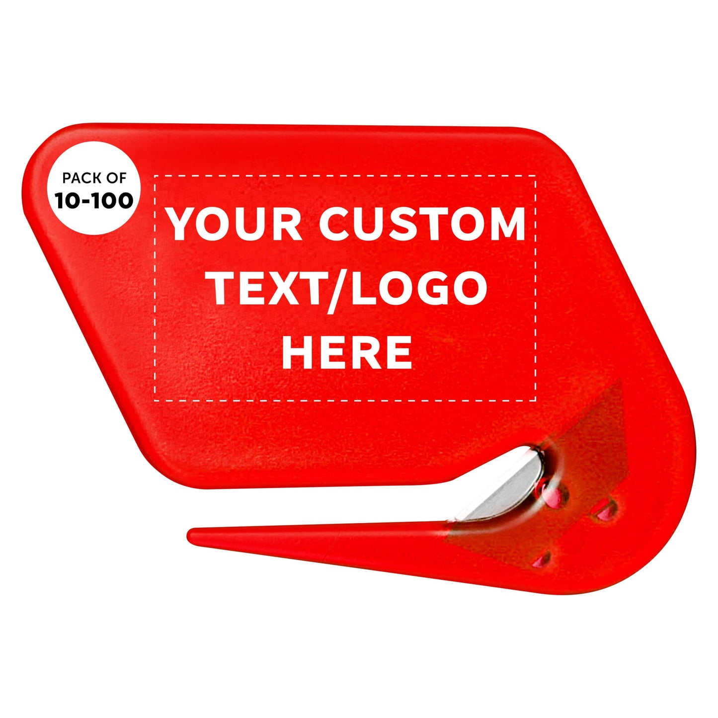 Custom Translucent Plastic Letter Openers Set of 10/50/100, Personalized Bulk Pack - Perfect for Home or Office - TRed