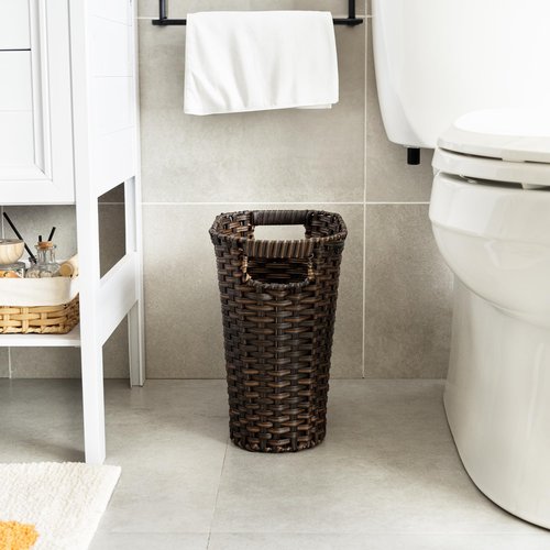 GRANNY SAYS Bundle of 1-Pack Woven Wastebasket for Organizing & 2-Pack Woven Storage Baskets for Bathroom
