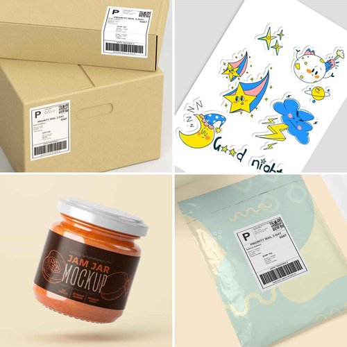 2000 Half Sheet Shipping Labels, Self Adhesive Mailing Sticker, Compatible to Laser & Inkjet Printer, 8.5” x 5.5” White, (2000 Labels/1000 Sheets)