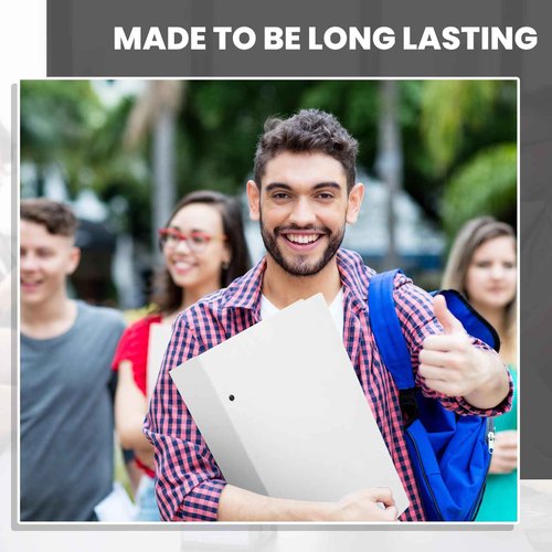 Henoyso 4 Pcs Legal Size Binder 3 Ring 2" Durable White Binders for 8.5" x 14" Paper Hold up to 375 Sheets for Documents Artwork Blueprints, Office, Home, Work Places
