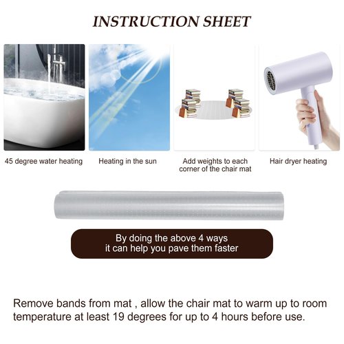 Office Chair Mat for Carpets,35x35 inch,Computer Desk Mat for Carpeted Floors,Quality Floor Mats for Low and No Pile Carpeted Floors