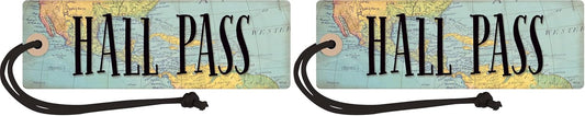 Teacher Created Resources Magnetic Hall Pass Set - Travel The Map Design | Pack of 2