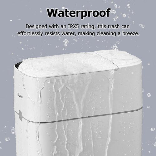 MOPALL Automatic Motion Sensor Bathroom Trash Can with Lid, 3 Gallon Smart Garbage Can, Touchless Trash Can Slim Small Trash Bin Waterproof Wastebasket for Toilet Bedroom Office Kitchen Living Room RV