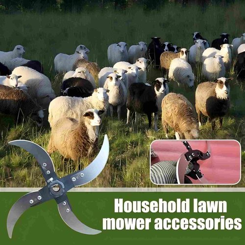 Household Farming Grass Shredder Knife Blades,Adjustable Diameter Vegetable Shredder Set with 12 Mounting Holes,Heavy-Duty Stainless Steel Improved Chopping Efficiency for Grass and Vegetables (C)