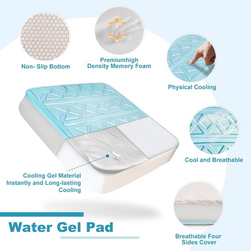 Seat Cushions for Office Chairs,Ultra Thick(2.5" Inch) Dual-Layer Gel &Memory Foam Wheelchair Cushions for Long Sitting, Non-Slip Cover Chair Seat Pads for Office, Computer Desk,Car & Truck