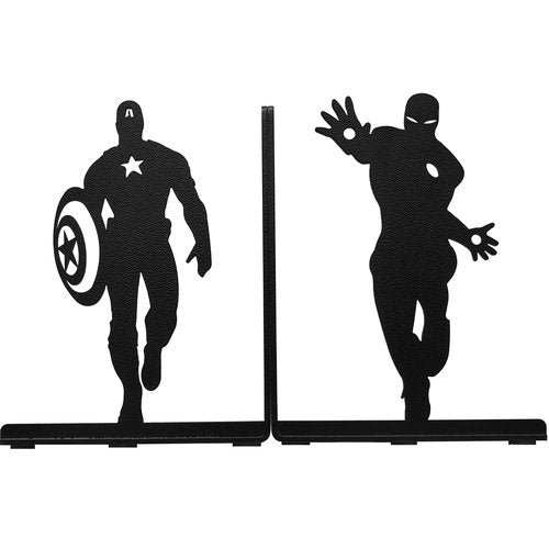 HeavenlyKraft Superhero Bookends | Decorative Bookends for Shelves | Non-Skid Book Holders for Shelves, Table | Unique Home/Office Decor | Heavy Bookends| Metal Book Ends| 7x5.5x4 Inches Each