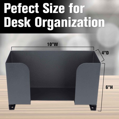BankSupplies Deposit Ticket Holder - 10W x 4D x 6H - Scratch Resistant Black Steel - Check & Voucher Sorter - Desk Organizer for Deposit Slips, Receipts, Forms, Tickets