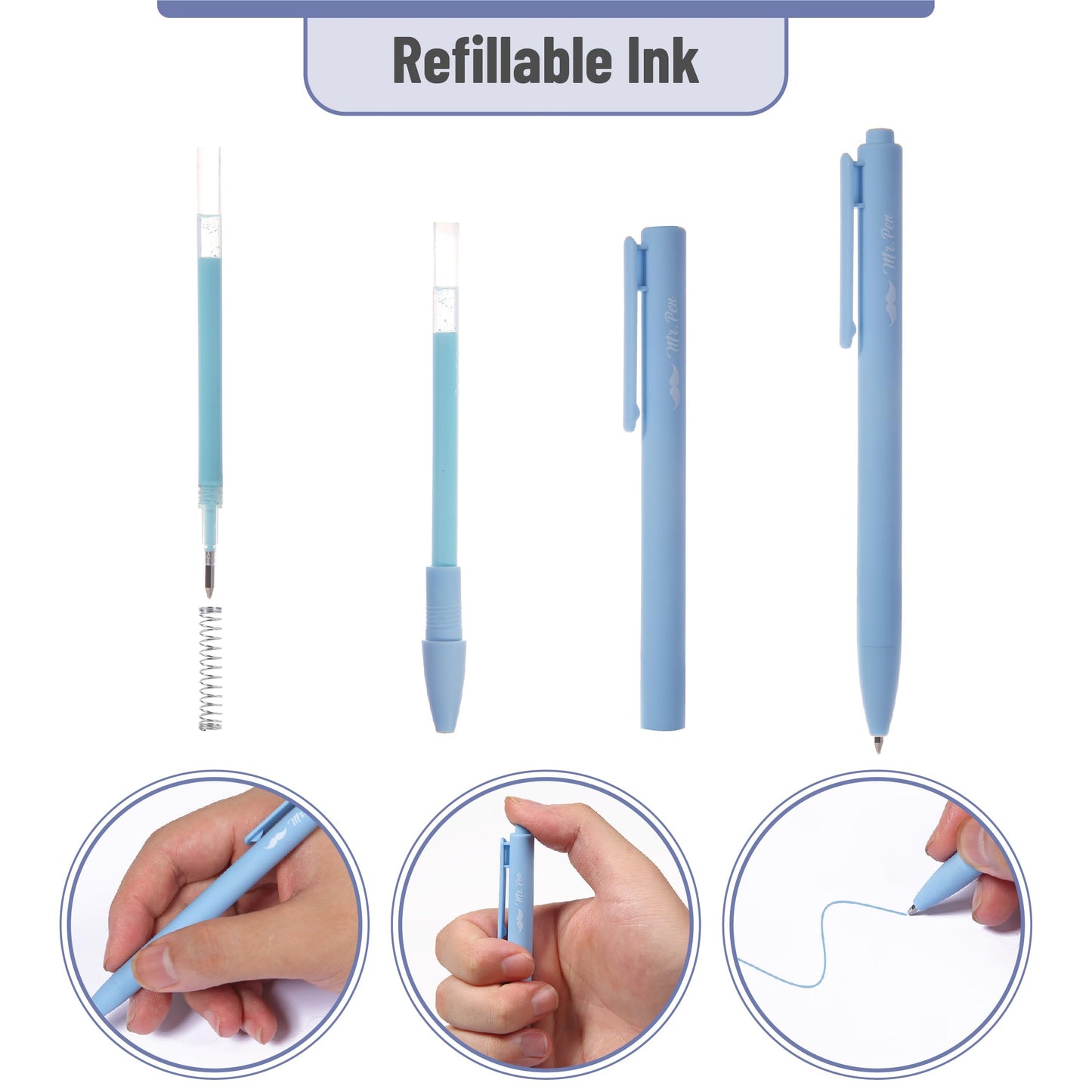 Mr. Pen- Aesthetic Highlighters and Gel Pens, 18 Pack