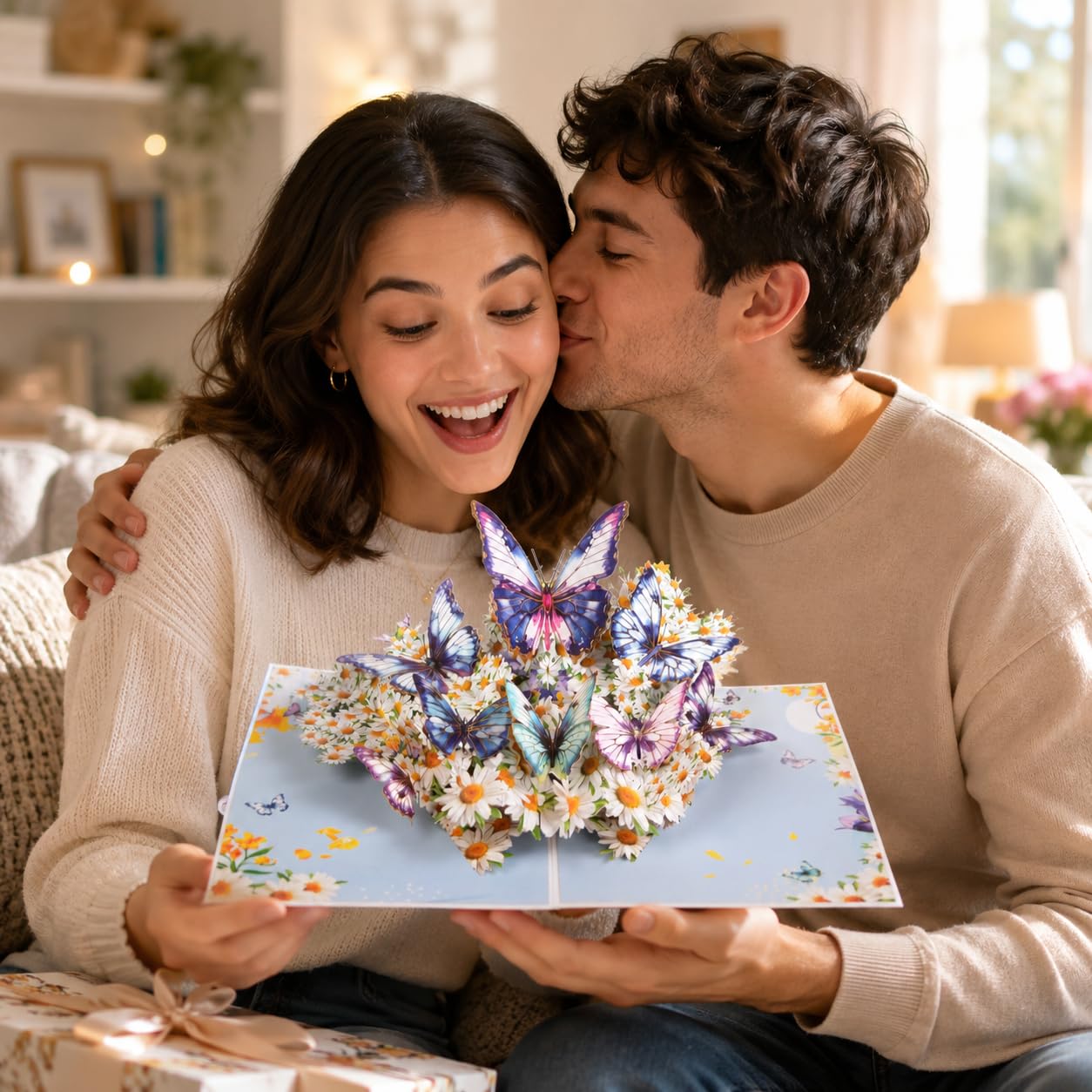 Fiamr 3D Pop Up Birthday Cards for Women -Butterfly Greeting Card, Gift for mother, wife, mom, friend, Girlfriend and sisters For Birthday, anniversary, Thinking of you, Get well - with notes and envelopes