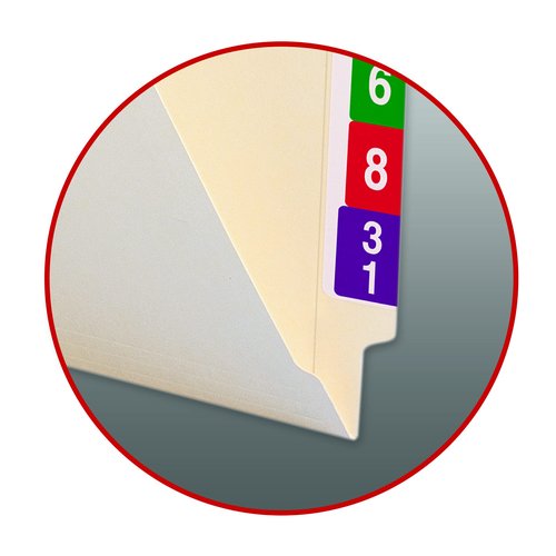 Smead 100% Recycled End Tab File Folder, Shelf-Master® Reinforced Straight-Cut Tab, Letter Size, Manila, 100 per Box (24160)