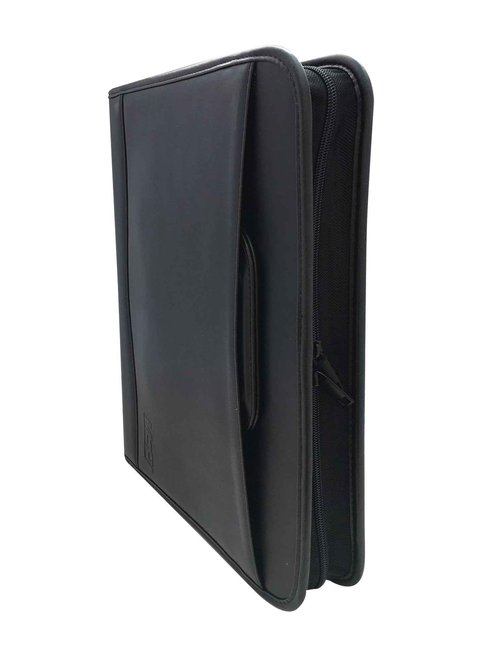 MSP 7 Ring Business Check Portfolio, Business Checkbook Briefcase in PU Leather with Handles, Zip Pockets, 3 Ring Binder, Carry 500 Business Check- Black
