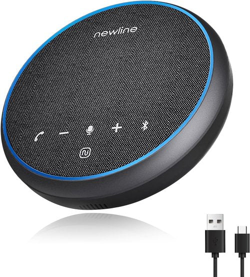N Newline Conference Speaker - 360° Voice Pickup & AI Noise Reduction | USB & Bluetooth, 12H Call Time for Home Office & Meetings