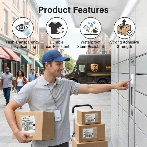9527 Clear Adhesive Packing List Envelopes - 7.5" x 5.5" | 800 Pack for Shipping Labels