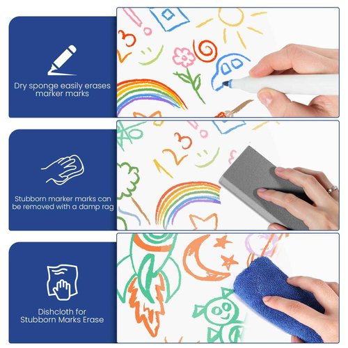 Juvealoe Dry Erase Clipboard with Pen Holder, 8.5 x 11 Double-Sided White Boards for Classroom, Teacher, Students, Kid. Size 9 x 12.5 in, School & Home Supply(Pack of 20)