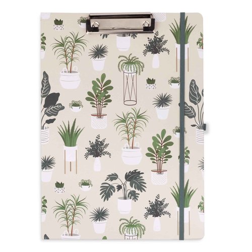 STEEL MILL AND CO. Sage Plants 11" x 9.5" Large Spiral Notebook with 160 pages Bundle with Sage Plants Clipboard Folio with Refillable Lined Notepad and Interior Storage Pockets