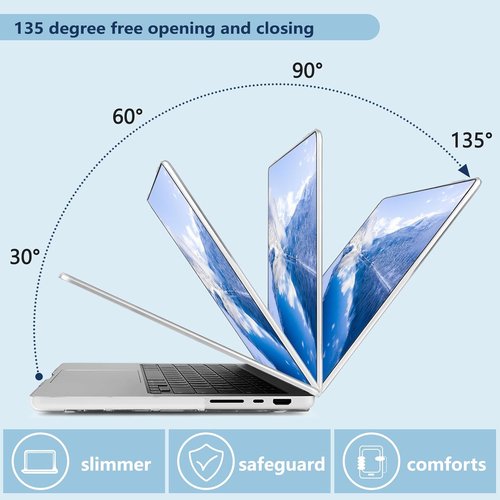 MecBevia MacBook Pro 16 Inch Case - Hard Shell Cover with Keyboard & Screen Protector | Colorful Flowers