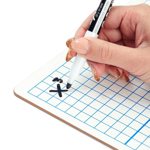 Bright Creations 24 Piece Set - 12 Pc XY Axis Graph Whiteboard 9 x 12 inches - Dry Erase Board Double-Sided Lap Board with Erasers for Classroom Supplies