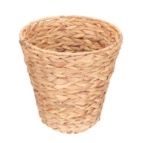 Woven Wicker Waste Basket Natural Woven Trash Can Round Wastebasket Garbage Bin for Bathroom Essentials Sundries Laundry 27cm