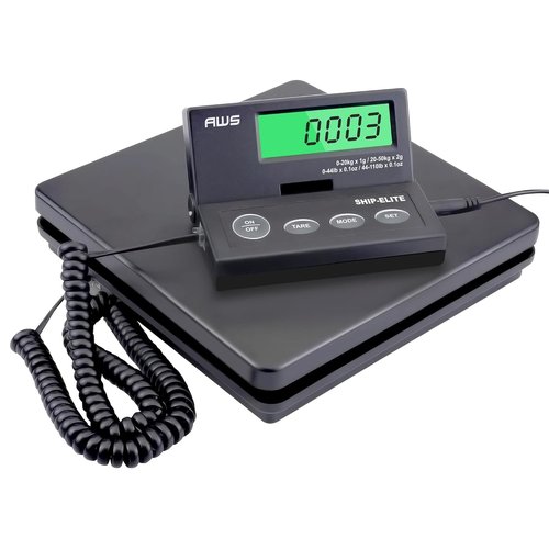 American Weigh Scales Digital Shipping Scale - Accurate Multifunctional Postal & Luggage Weighing | 110 lbs x 0.1 oz | Backlit LCD