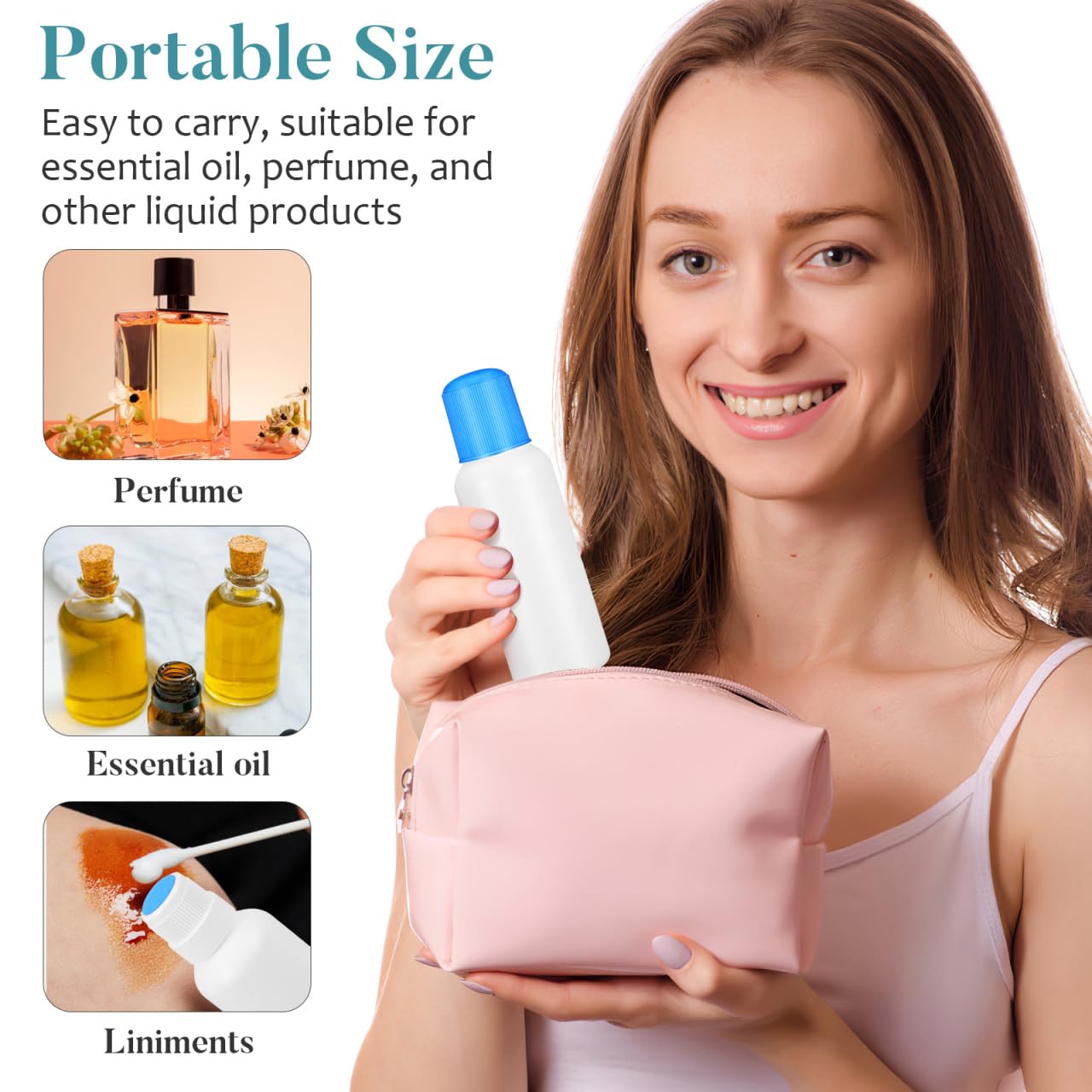 ULTECHNOVO Refillable Sponge Head Applicator Bottles Empty Dauber Bottles for Liquid Application Leakproof Sponge Top Bottle Applicator for Art Craft Cosmetic Use 4 Pack
