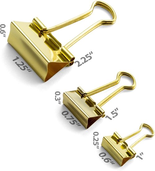 Officemate Assorted Size Binder Clips - Durable & Versatile Office Supplies | 12 Pack