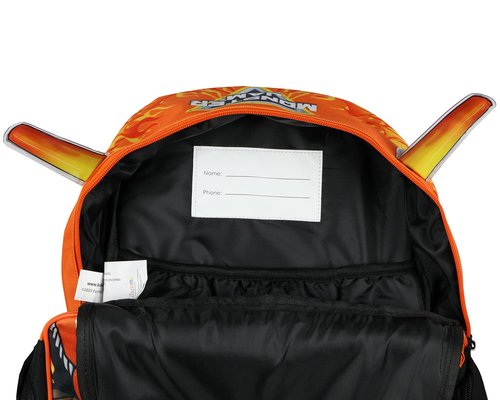 Monster Jam Backpack El Toro Loco 3D Bull Horns Monster Truck 16" Kids School Book Bag with Laptop Tech Sleeve