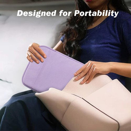 Dadanism 6-7 Inch Universal Padded Sleeve for 7" Colorsoft Signature Edition eReader 2024 and 6" eReader Book, Protective Sleeve Pouch Bag Carrying Case for Kobo E-Reader, Grey Purple