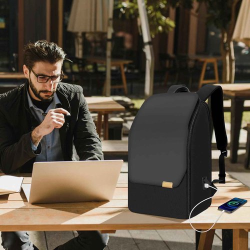 G-FAVOR Business Backpack for Men, Laptop Backpack with USB Charging Port for 15.6 inch Laptop, Water-resistant Expandable Travel Backpack