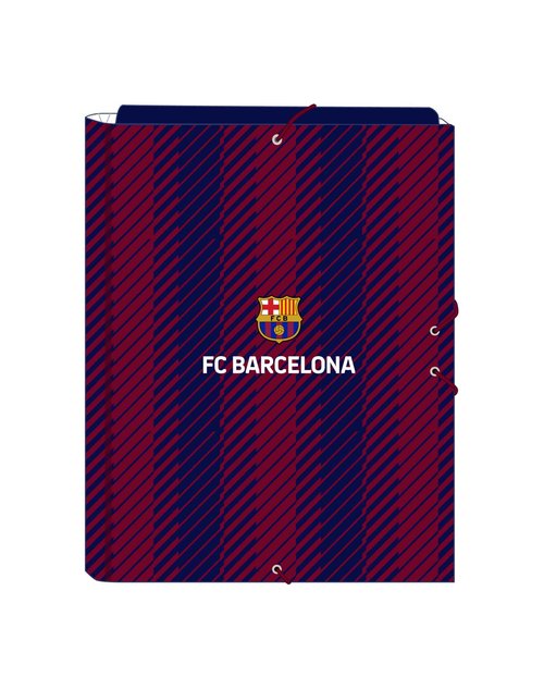 F.C. Barcelona – Folio Folder with 3 Flaps, Ideal for Children of Different Ages, Comfortable and Versatile, Quality and Resistance, 26 x 36.5 cm, Navy/Maroon