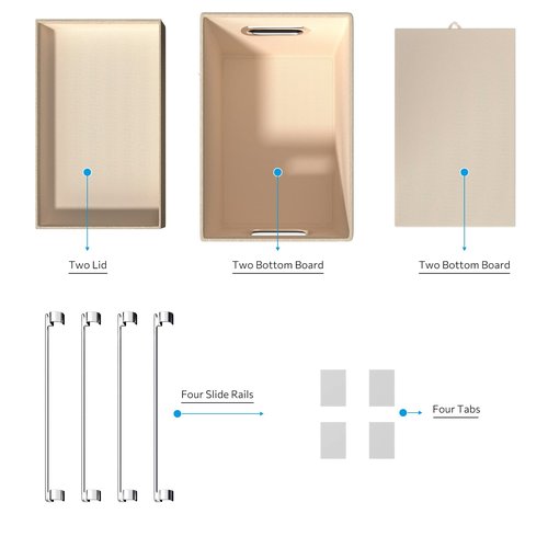 DYWMM Hanging File Box with Lid, Set of 2 Filing Organizer Storage Box, Linen Collapsible Decorative Office/Home File Cabinet (14x9.3x10.9 inch) (Beige)