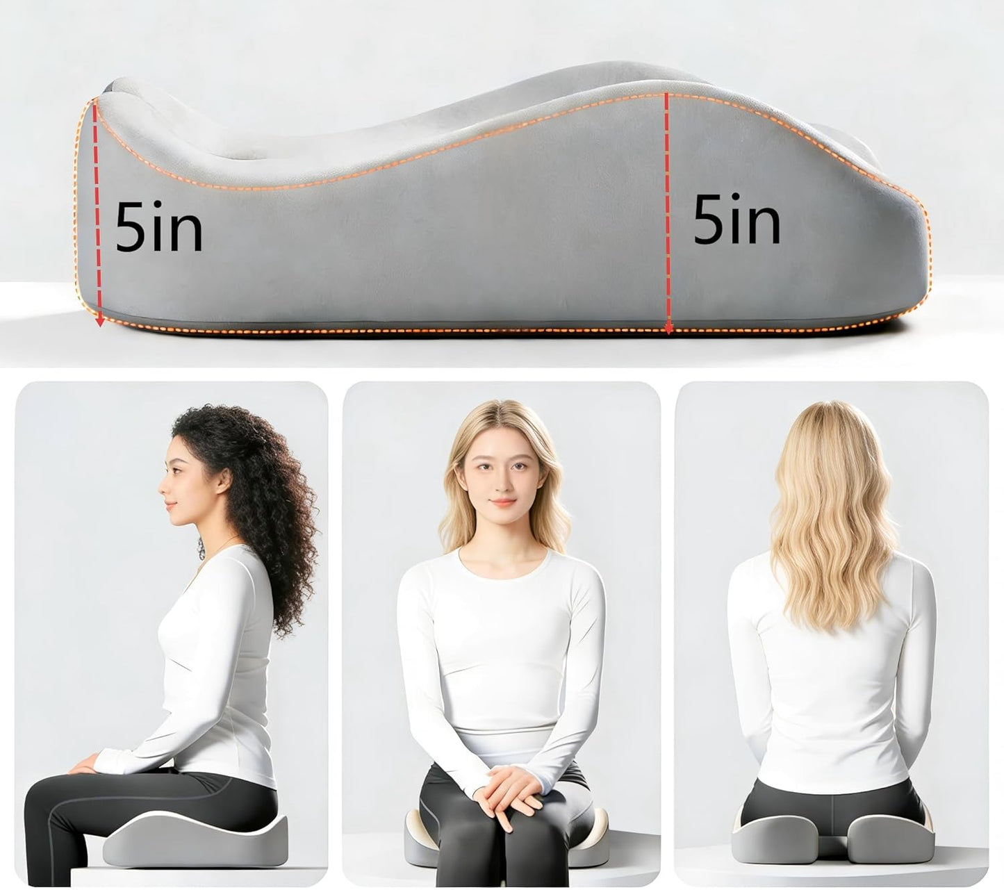 Thick High-Density Memory Foam Seat Pad for Ultimate Comfort | 18.5x15.5