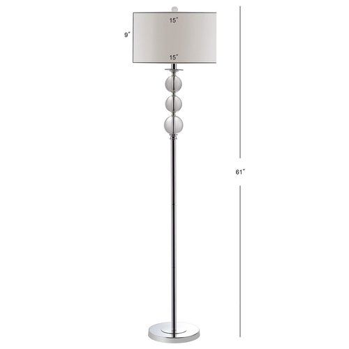 SAFAVIEH Lighting Collection Pippa Contemporary Glass Stacked Globe 62-inch Living Room Bedroom Home Office Standing Floor Lamp