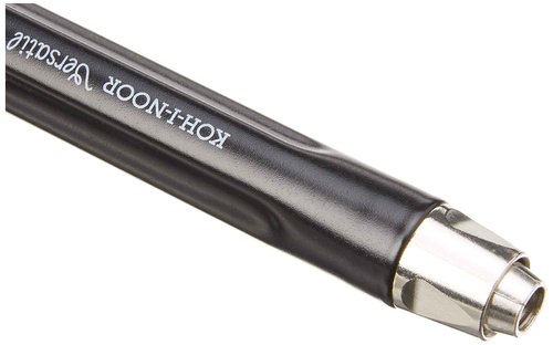 Koh-I-Noor Mechanical Hardtmuth Lead Holder with 5.6mm x 80mm Lead, Black with Clip, 1 Each (5311CN1005PK) (Pack of 3)