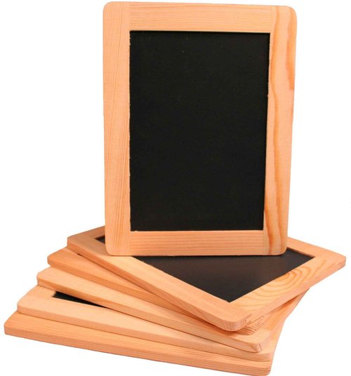 Creative Hobbies® Synthetic Chalkboard with Unfinished Wood Frame 4 x 6 Inch -Case Pack of 24 Chalkboards