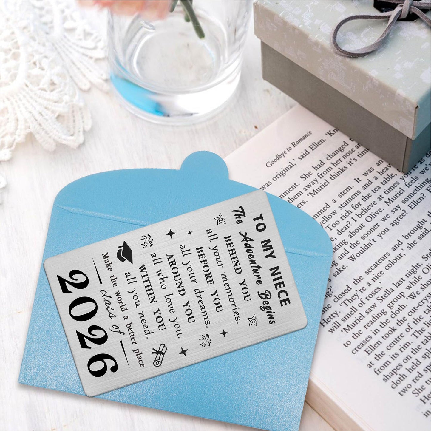 Gezxin Niece Graduation Card 2026- Proud Niece Graduation Gifts from Aunt and Uncle- College High Middle School 5th 8th Grade Master Nurse Medical Grad Graduate Presents