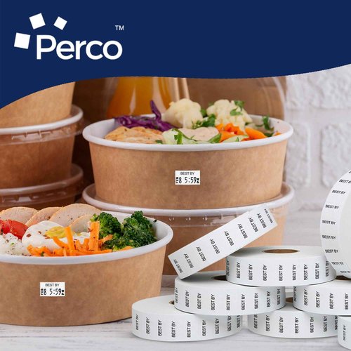 Perco Best by Labels for Monarch 1131 Price Gun - Buy 2 Sleeves Get 1 Free! 24 Rolls, 60,000 Labels