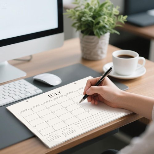 Jotsome Desk Calendar 2025-2026, Academic Desk Pad Calendar From July 2025 to December 2026 14x10.5 inch, Desk Blotter Calendar for Home and Office, Easy Planning