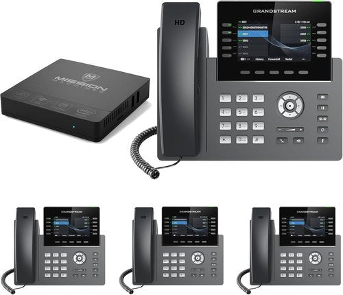 Mission Machines G400 Business Phone System - Includes Grandstream 2615 Phones & Free 3 Months Service (4 Phone Bundle)